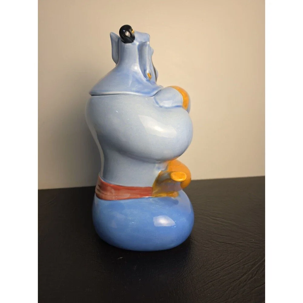 Treasure Craft Disney Aladdin Genie Ceramic Cookie Jar Collectible Kitchen Y2K